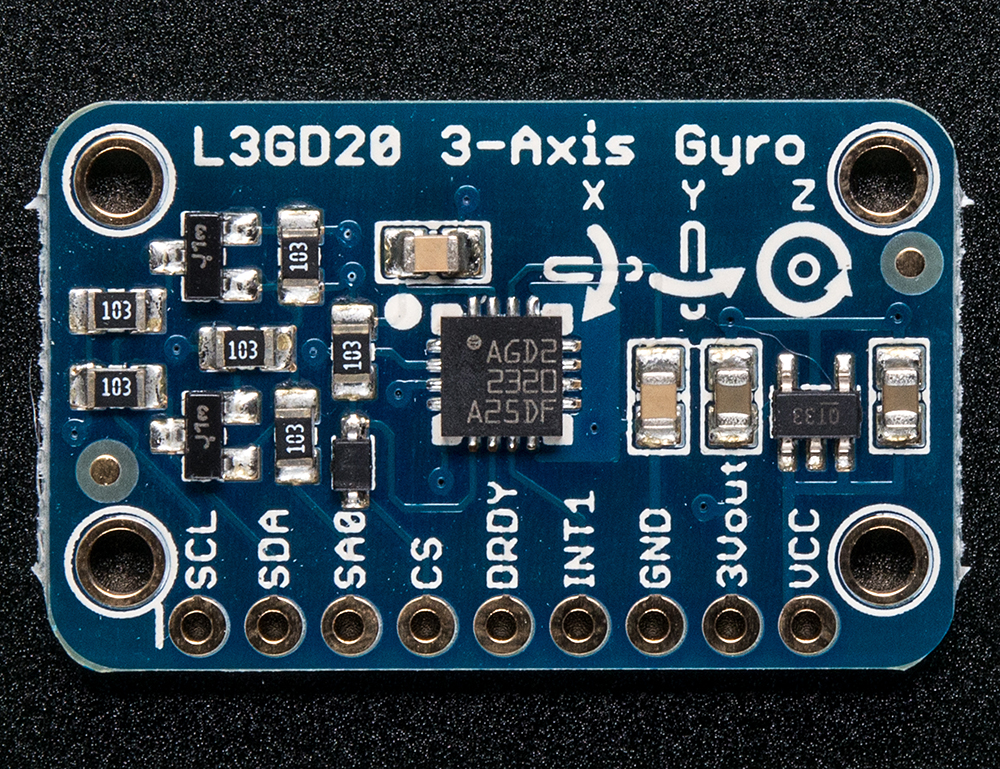 L3GD20 (L3G4200 Upgrade) Triple-Axis Gyro Breakout Board - Click Image to Close