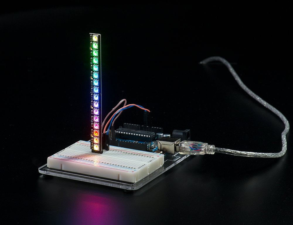NeoPixel Stick - 8 x WS2812 5050 RGB LED with Integrated Drivers - Click Image to Close