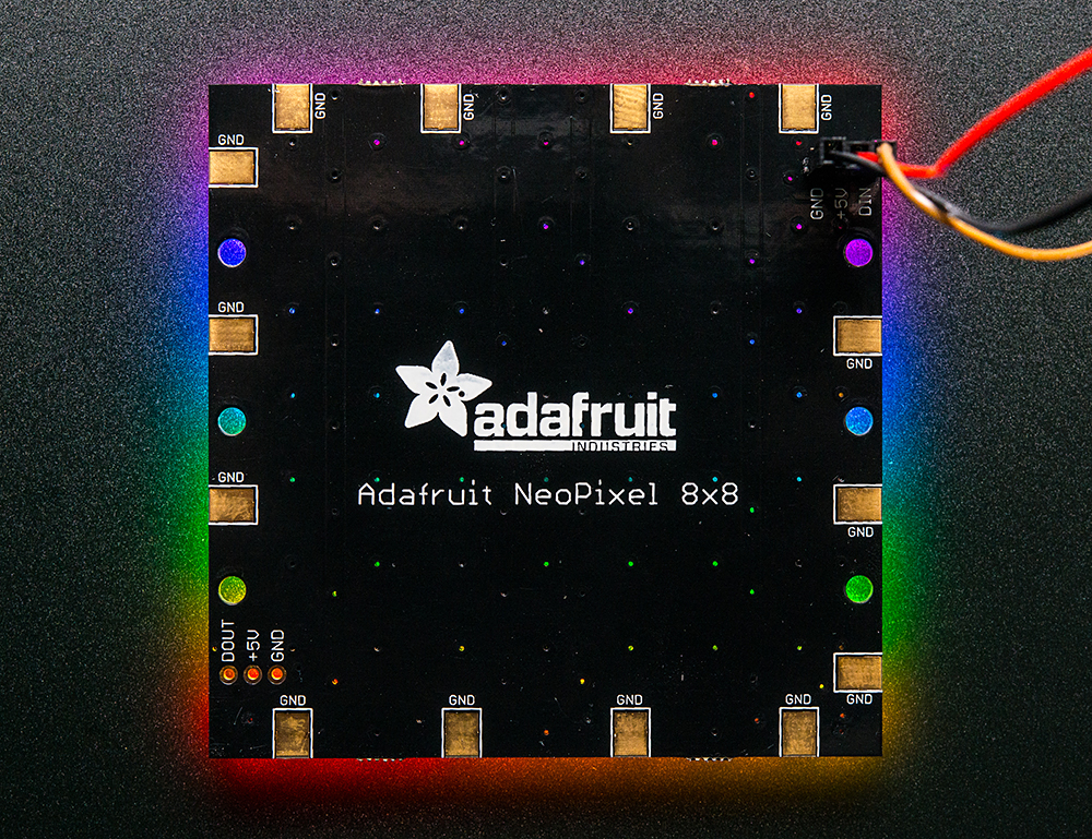 Adafruit NeoPixel NeoMatrix 8x8 - 64 RGB LED Pixel Matrix - Click Image to Close