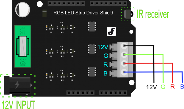 RGB LED Strip Driver Shield v1.0