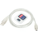 USB cable and microSD card 2GB