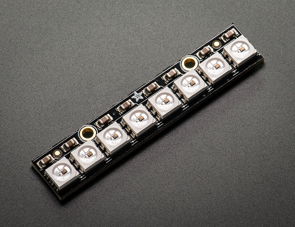 NeoPixel Stick - 8 x WS2812 5050 RGB LED with Integrated Drivers - Click Image to Close